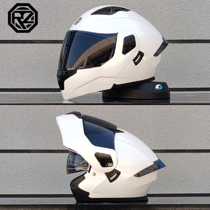 ORZ Capacete Integral Personalizado para Motocicleta Masculino Feminino Moda Capacete com Lente Dupla Capacete de Motocross de Corrida Modular Articulado Casco Moto