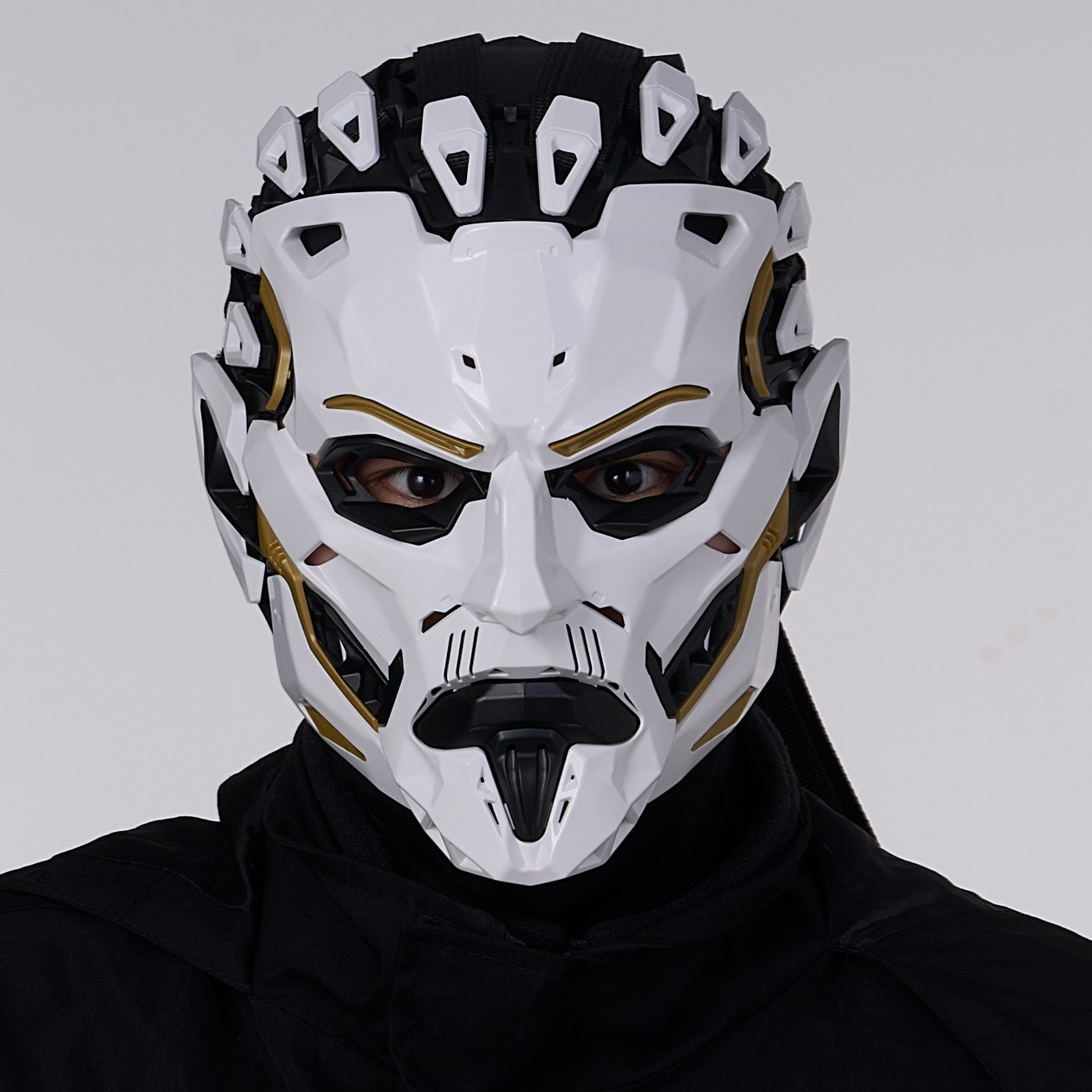 JAUPTO Punk Witcher Mask Halloween Costume Prop Face Mask for Parties Quality Assurance Cosplay Accessory