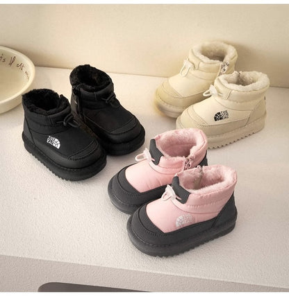 Children's Snow Boots Winter Boys Plush Thicken Platform Cotton Shoes Comfortable Girls Warm Waterproof Fashion Warm Plush Shoes