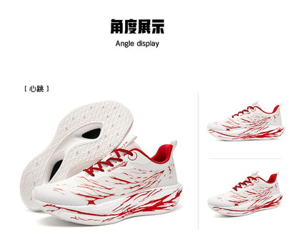 Fluorescence  Running Shoes Carbon Board Marathon Men Sports Lightweight Women's Comfortable Athletic Nonskid Sneakers Casual