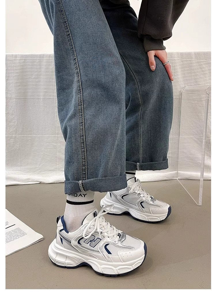 Women's Fashion Dad Shoes -Platform Mesh Running Sneakers?Breathable Casual Sports Shoes for Students?Everyday Training Shoes ?