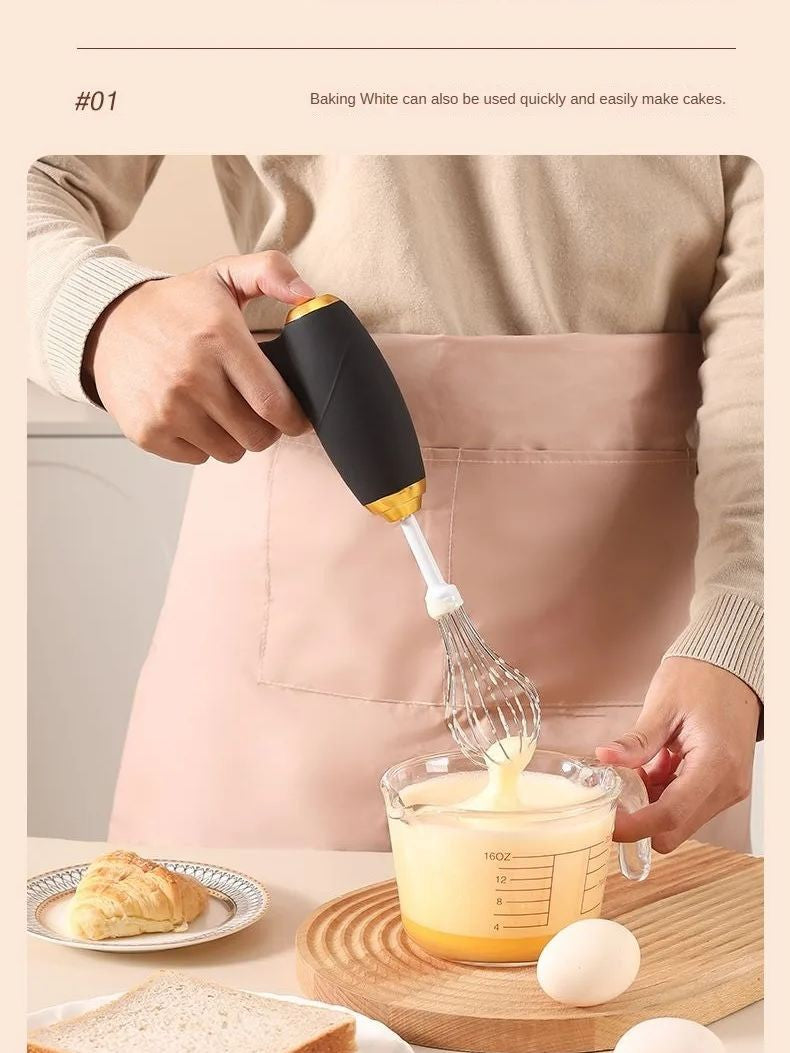 Mini liquidificador portátil USB, batedor de ovos, cafeteira portátil, cremeira, espumador de leite, mixer de alimentos recarregável de 3 velocidades para cozinha