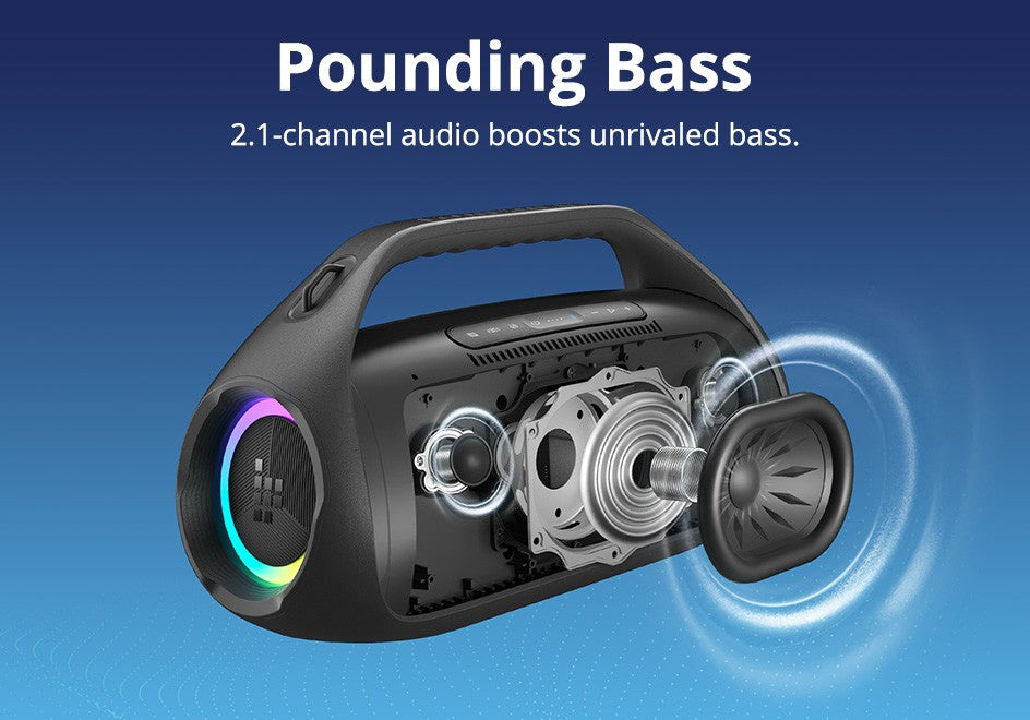 Tronsmart Bang 2 Speaker Bluetooth Wireless Portable Speaker with 90W, 2.1-Channel Clarity, 26H Playtime, Snyc 100 Speakers