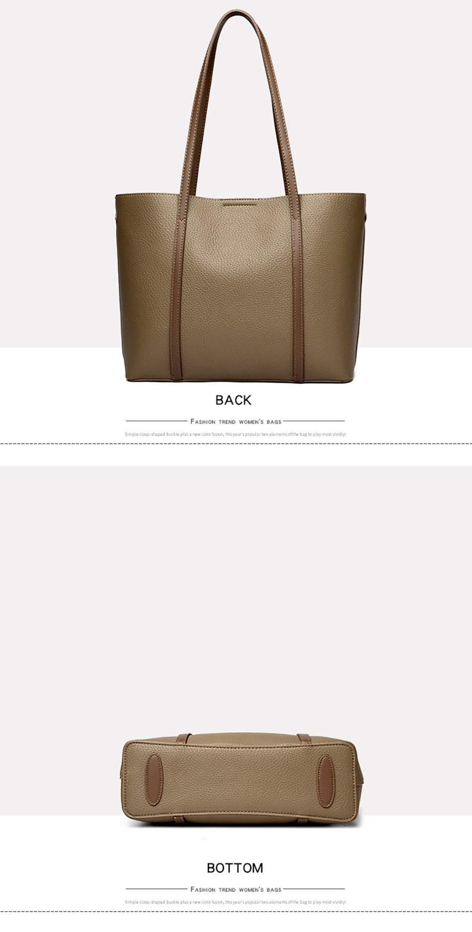 New autumn Single Shoulder Large Capacity Messenger Droadband Female Solid Color Handbag Luxury Ladies Bucket PU Shoulder Bag