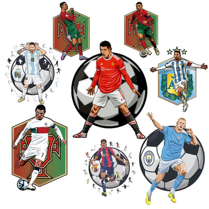 irregular Football Star Wooden Jigsaw Sports Stars Puzzle for Kids Adults Educational Fabulous Gift 300 Pcs DIY Puzzle Toys