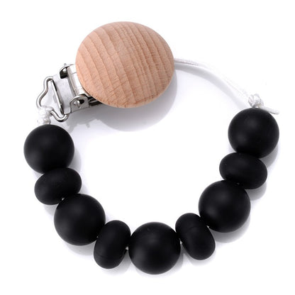 New Silicone Beads Dummy Clip Holder Soother Pacifier Clips Chain for Baby Teething Toys Chew Gifts Accessories BPA Free
