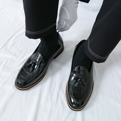 Big Size 47 Business Oxford Shoes Wedding Party Men Dress Shoes Breathable Leather Casual Men's Shoes British Style Loafers