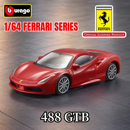 Bburago 1:64 Ferrari Enzo Réplica Carro Modelo Escala F40 F50 458 488 296 Diecast Miniatura de Tráfego Arte Figura Brinquedo Menino Criança