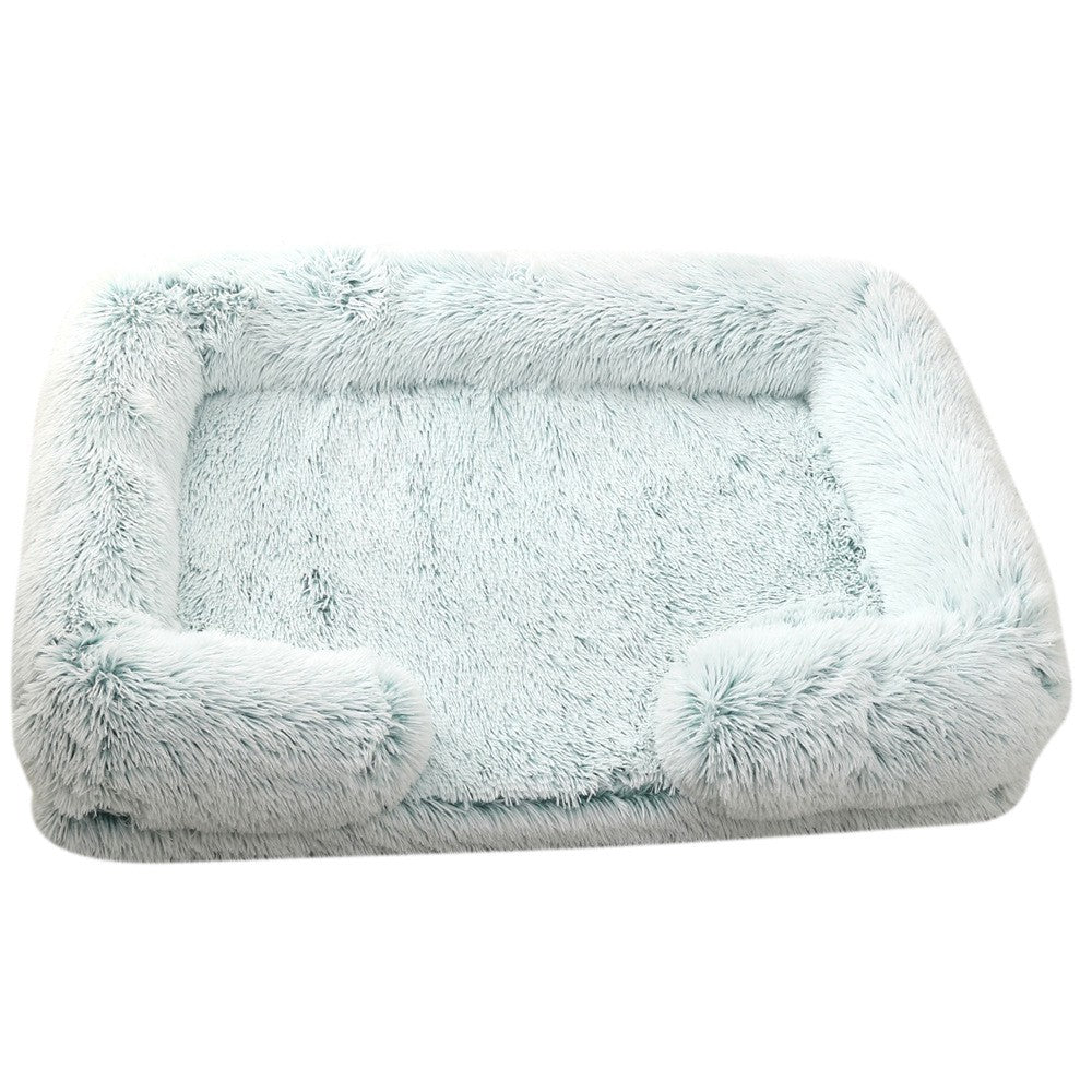 Ninho de Animais de Estimação Circular Longo de Pelúcia de Inverno, Cama para Cachorro, Cama para Gato, Almofada Macia para Animais de Estimação, Suprimentos para Animais de Estimação