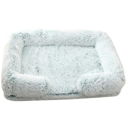 Ninho de Animais de Estimação Circular Longo de Pelúcia de Inverno, Cama para Cachorro, Cama para Gato, Almofada Macia para Animais de Estimação, Suprimentos para Animais de Estimação