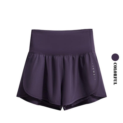 DRUR Women's Cycling Shorts High Waist Quick Drying Yoga Shorts Woman Summer Sports Short Pants With Inner Lining Gym Clothing