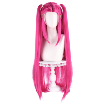 Peruca Cosplay Kpo-p Mir-a Rum-i Zo-e Demon Hunters Cabelo Longo Roxo Preto Vermelho Perucas Sintéticas Resistentes ao Calor Adereços de Carnaval