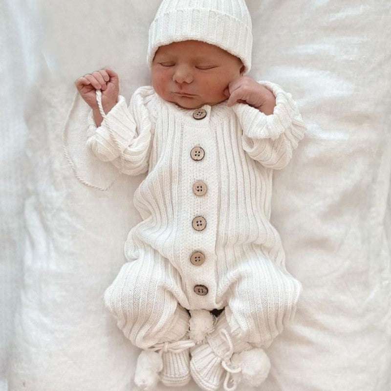 2025 New Infant Baby Girls Boys Knitted Jumpsuit Toddler Baby Girl Boys Long Sleeved Knitting Romper Children Clothes