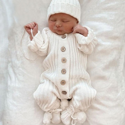 2025 New Infant Baby Girls Boys Knitted Jumpsuit Toddler Baby Girl Boys Long Sleeved Knitting Romper Children Clothes