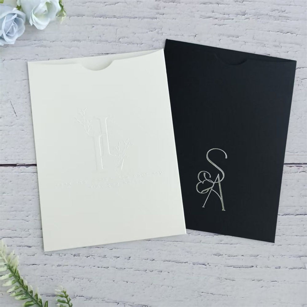 Customized Invitation Envelope, Personalized Wedding Card Holder, Blank Pocket Envelop 50 Sets