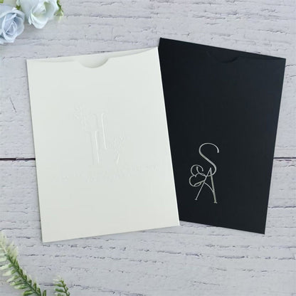 Customized Invitation Envelope, Personalized Wedding Card Holder, Blank Pocket Envelop 50 Sets