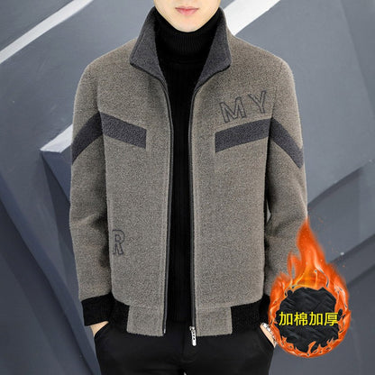 Autumn/Winter Men's Wool Blends Jacket Short Korean Short Casual Business Woolen Coat Thick Warm Social Streetwear Overcoat