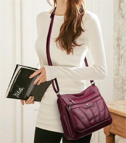 Soft Leather Women Bag Branded Designer Ladies Handbag Purses 2023 Luxury Female Shoulder Bag Large Capacity Crossbody Bags Sac