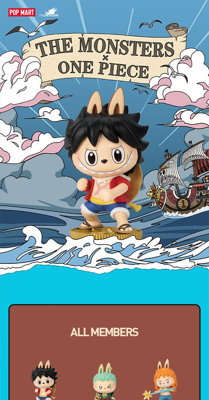 Pop Mart THE MONSTERS Labubu One Piece Series Blind Boxes Labubu One Piece Figurinhas Presente