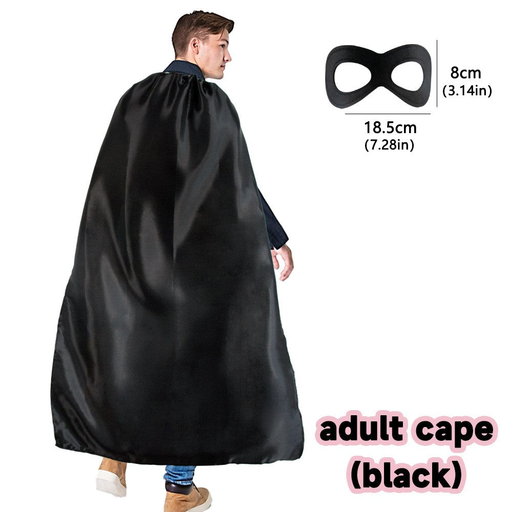 Halloween Solid Color Cloak Men Dress Up Party Mask Adult Mask Ball Women Cloak Performance Prop Cosplay Funny Superhero Capes