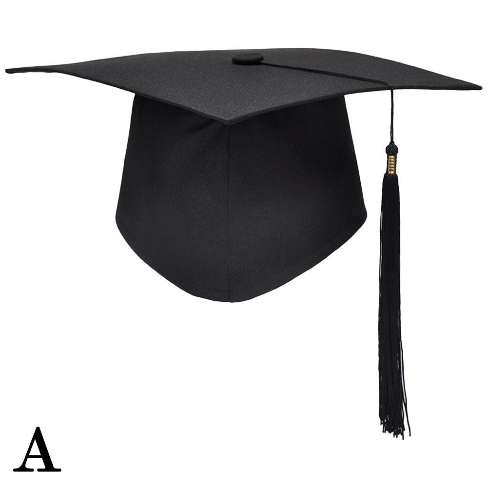 Black Adult Bachelor Caps Graduation Hat for Student 2023 Congratulation Graduation Party Decorations