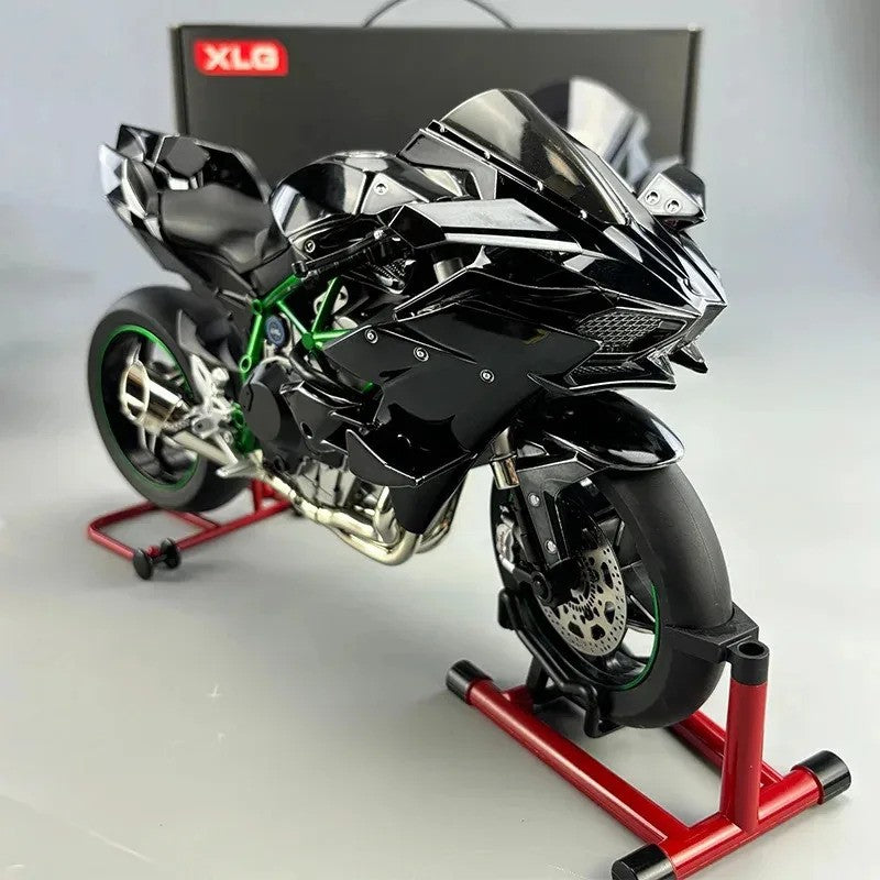Spray 1:6 para Moto Kawasaki Racing Ninja 500 H2R Simulação de Som e Luz Coleção Infantil de Valor para Presente Exposição Presentes de Natal