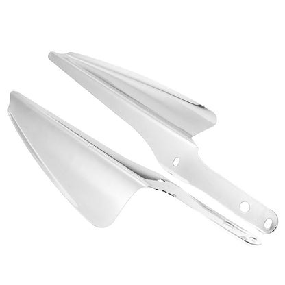 Defletores de vento de montagem de garfo dianteiro cromado para motocicleta, carenagem de para-brisa para Harley Touring Road King Street Glide CVO 1995-2021 19