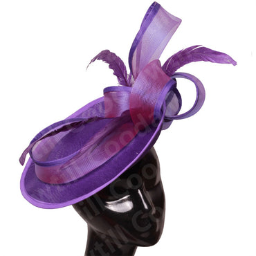 Noiva Casamento Malha Fascinators Chapéu Igreja Senhoras Mulheres Derby Chapéu Grande Fascinator Festa Evento Enfeite de Cabeça Noiva Casamento Pillbox Cap