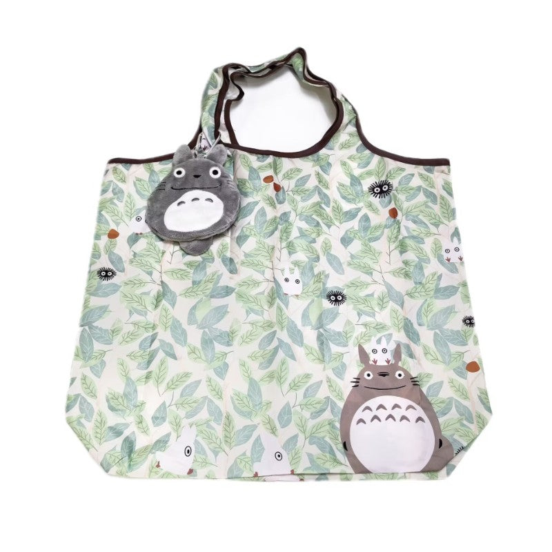 Cartoon Foldable Shopping Bags Thick Nylon Large Tote Reusable Polyester Portable Shoulder Women's Handbags Folding Pouch