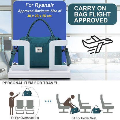 Travel Bags for Women Men, Expandable Handbag Travel Duffle Bag for Plane Ryanair 40x20x25 Cabin Weekend Bag Gym Bag Sports Bag
