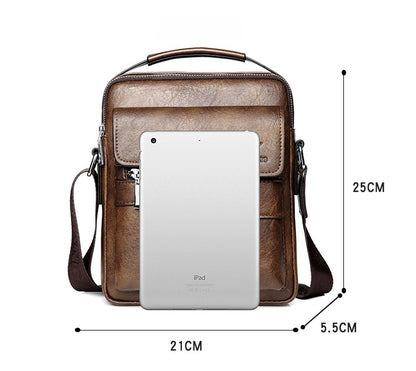 Kangaroo Luxury Brand Men Sling Bag Leather Side Shoulder Bag For Men Husband Gift Business Messenger Crossbody Bag Male Handbag