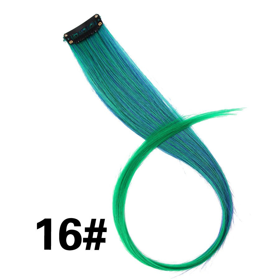 Alileader Aplique de Cabelo Extensão com Clip 57 Cores Ombre Liso Extensão de Cabelo com Clip em Apliques Peças de Cabelo de Fibra de Alta Temperatura