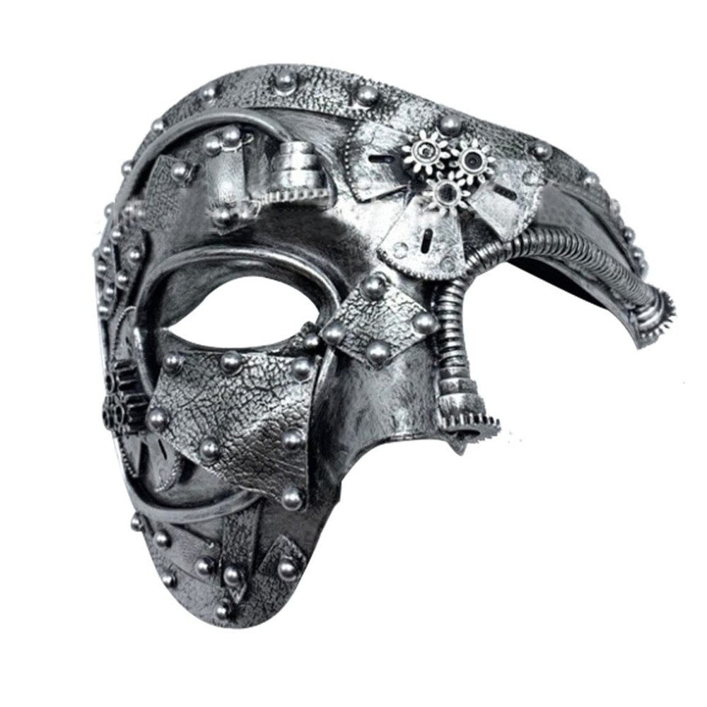 Steampunk Mask, Masquerade Role-Playing Mask, Halloween Gear Vintage Mechanical Style Mask