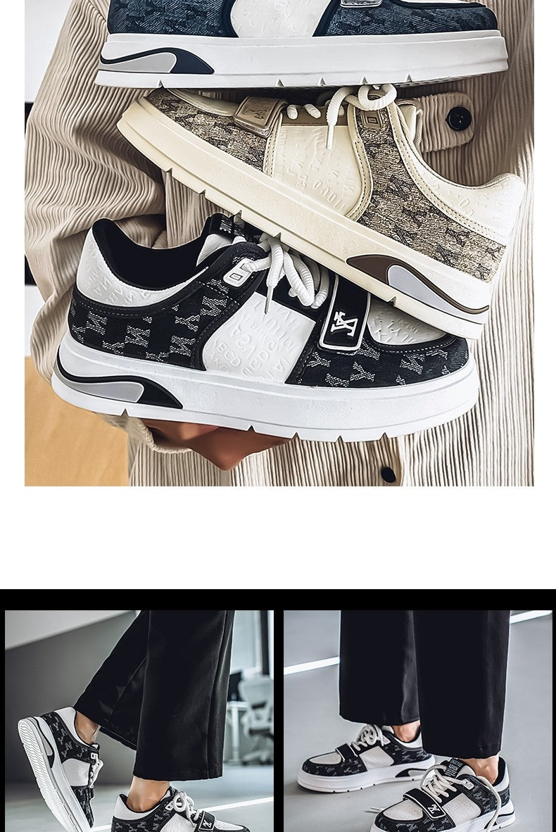 Tênis Masculino Azul da Moda 2025 Calçados Streetwear Hip Hop Tênis Casual Primavera Skate Tênis de Grife de Luxo Masculino