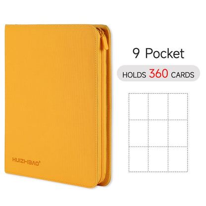 Fichário de Cartões com Zíper, 9/12 Bolsos, Álbum de cards de troca, Página de carregamento lateral durável para mtg tcg para pokemon para yugioh para futebol