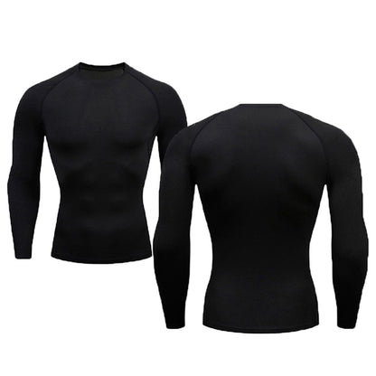 Thermal Man Underwear Set Soild Color Compression T Shirt Leggings Yoga Sets Fitness Sports Suits Men Clothing Gym Running Kit