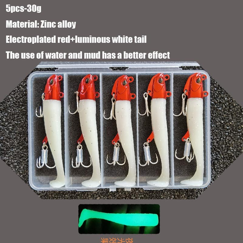 5pcs 30g/111mm Artificial Bait Lumious/Glow Mackerel Sea Bass Snapper Fishing Lure Wobblers Swimbait Jigging soft Baits