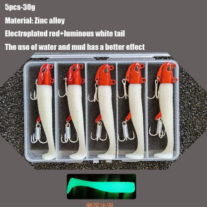 5pcs 30g/111mm Artificial Bait Lumious/Glow Mackerel Sea Bass Snapper Fishing Lure Wobblers Swimbait Jigging soft Baits