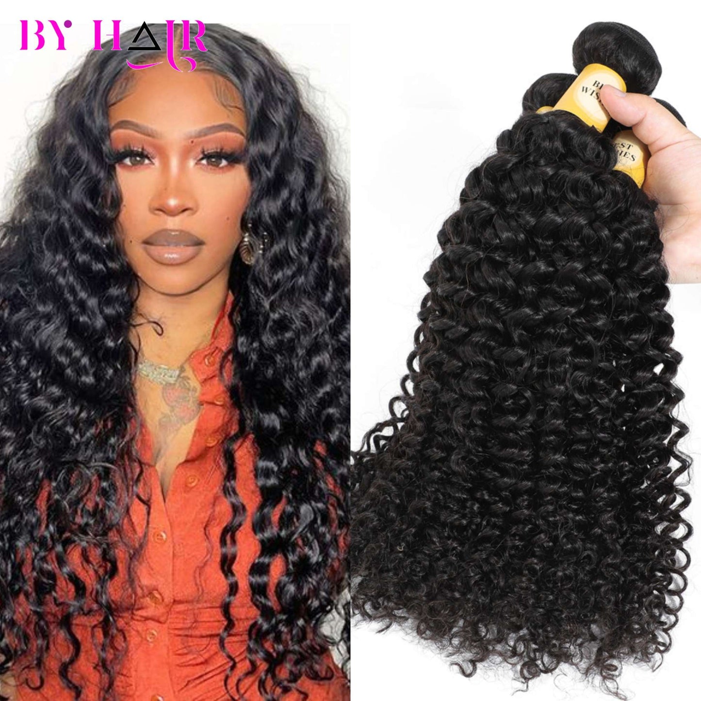 Cabelo Humano Ondulado 12A, Tecer Cacheado Brasileiro Molhado e Ondulado, Cabelo Remy Preto Natural, Extensões de Cabelo 100% Humano