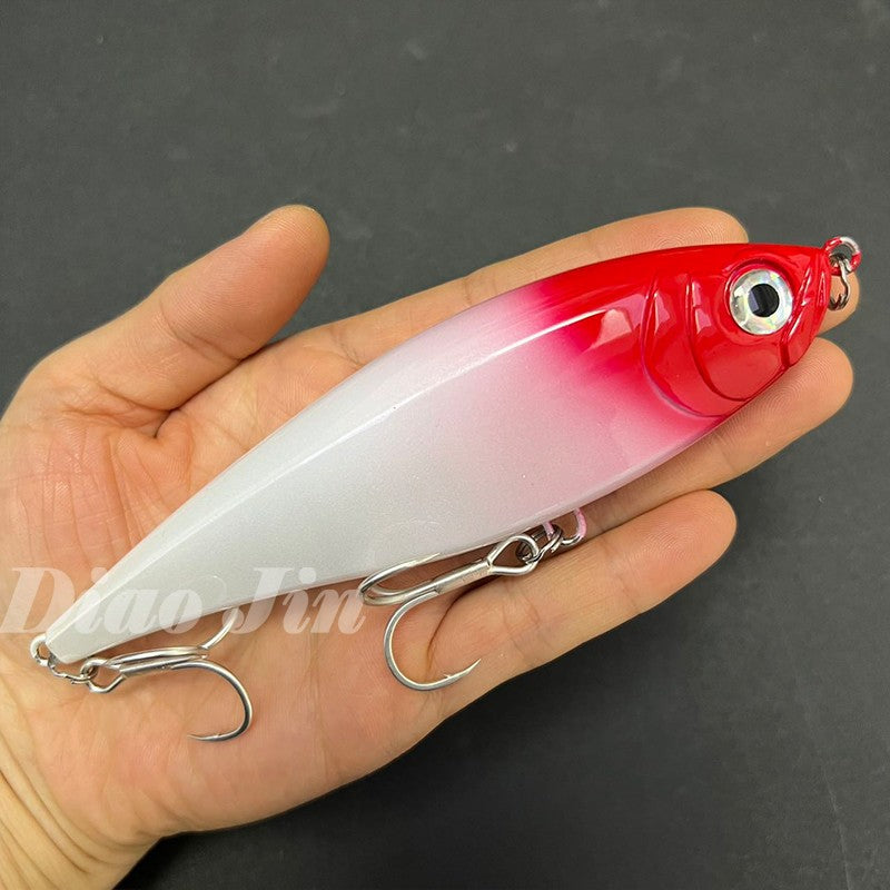 Iscas de Pesca Lápis 130mm 48g para Pesca em Água Salgada, Truta, Pesca Artificial, Twitchbait Rígido, Wobblers Flutuantes 3D para Pesca com Twitch