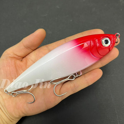 Iscas de Pesca Lápis 130mm 48g para Pesca em Água Salgada, Truta, Pesca Artificial, Twitchbait Rígido, Wobblers Flutuantes 3D para Pesca com Twitch