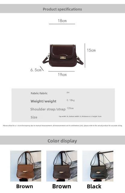 Latest Retro Crossbody Bag for Women High End Fashion Saddle Shoulder Handbag Unique Design