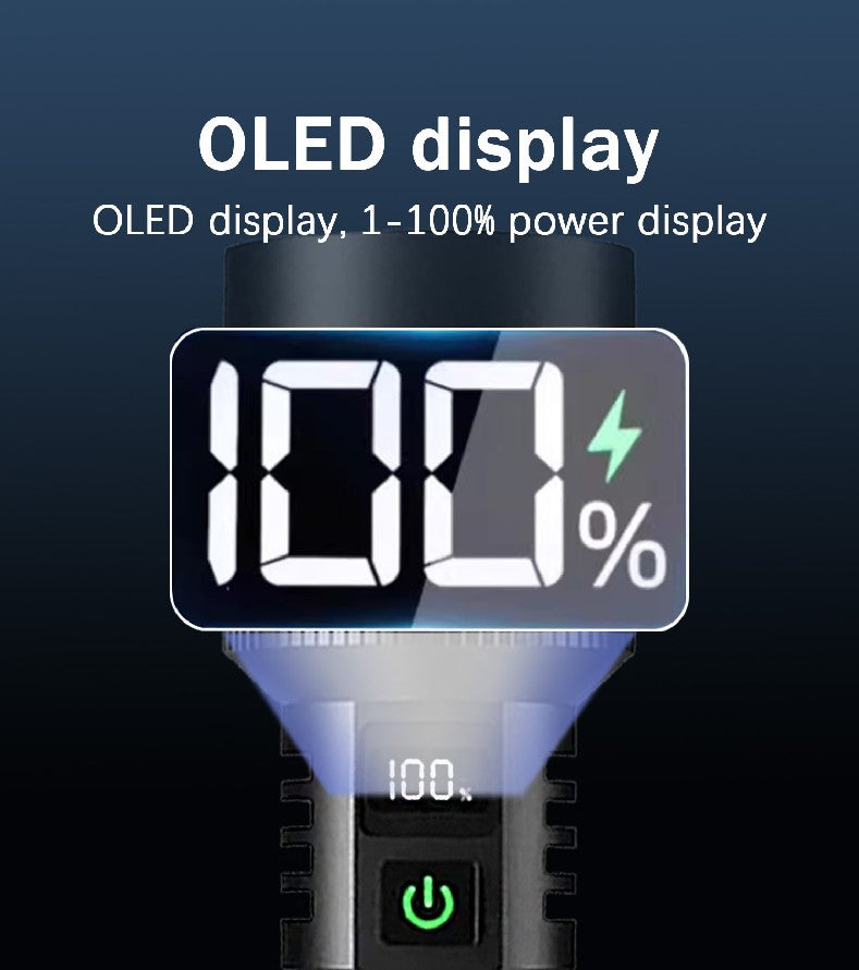 200000LM Most Powerful LED Flashlight Rechargeable High Power Flashlight Long Range Military Tactical Lantern Camp Outdoor Torch