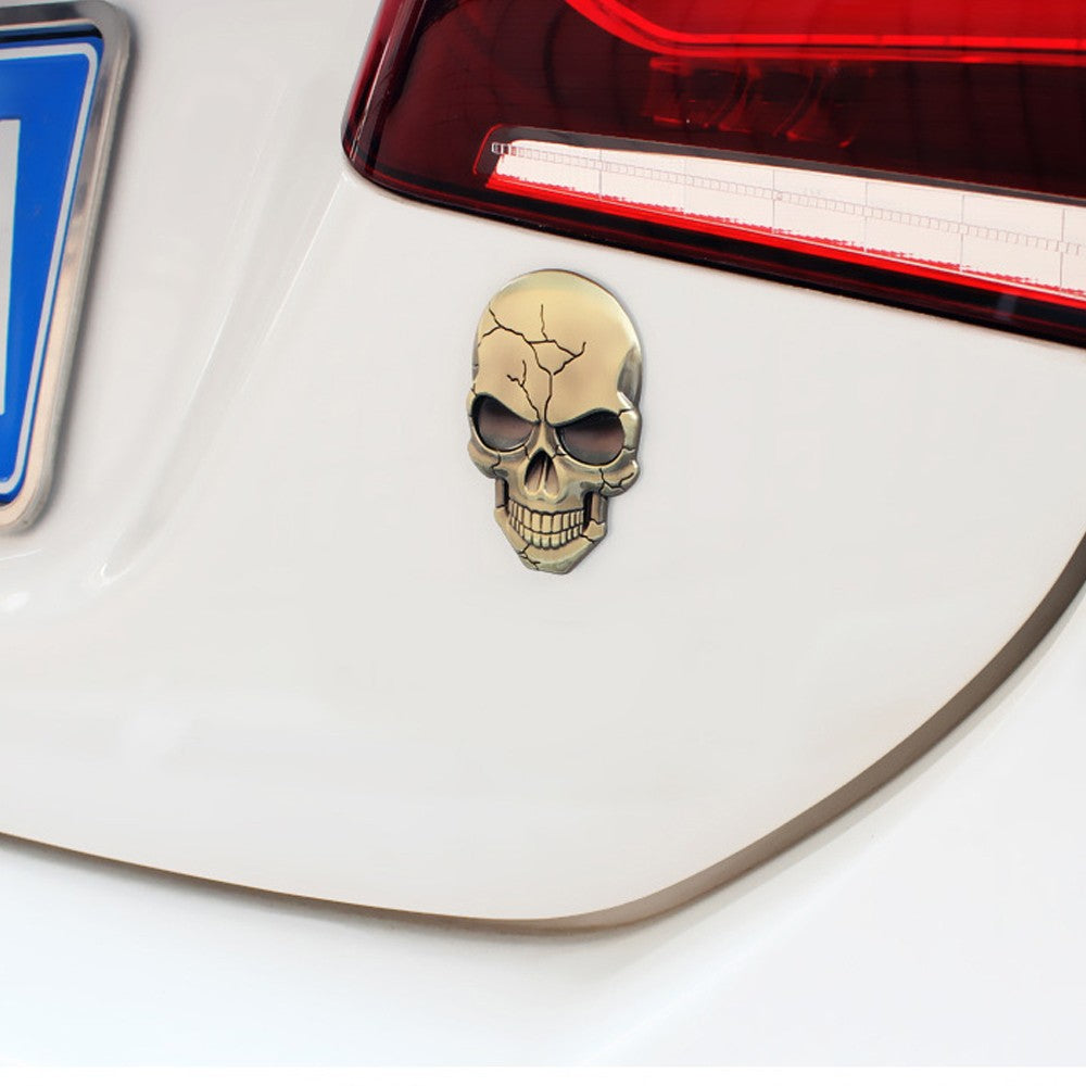 1Pcs 3D Metal Devil Skull Car Emblem Sticker Chrome Auto Badge Sticker Bumper Decal for Car SUV Truck Motorcycle