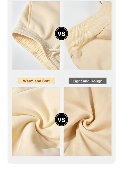 Women’s Fleece Sweatpants Bottom Winter Warm Pants Daily Casual Jogger Long Pant Multicolor Autumn Female Solid Color Sweatpants