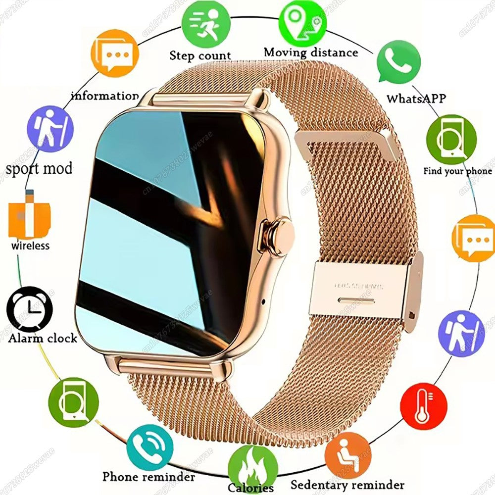 2025 Smart Watch 2.01 Inch HD Display Bluetooth Call Message Preview Sport Modes DIY Dial Weather Forecast Watches For Men Women