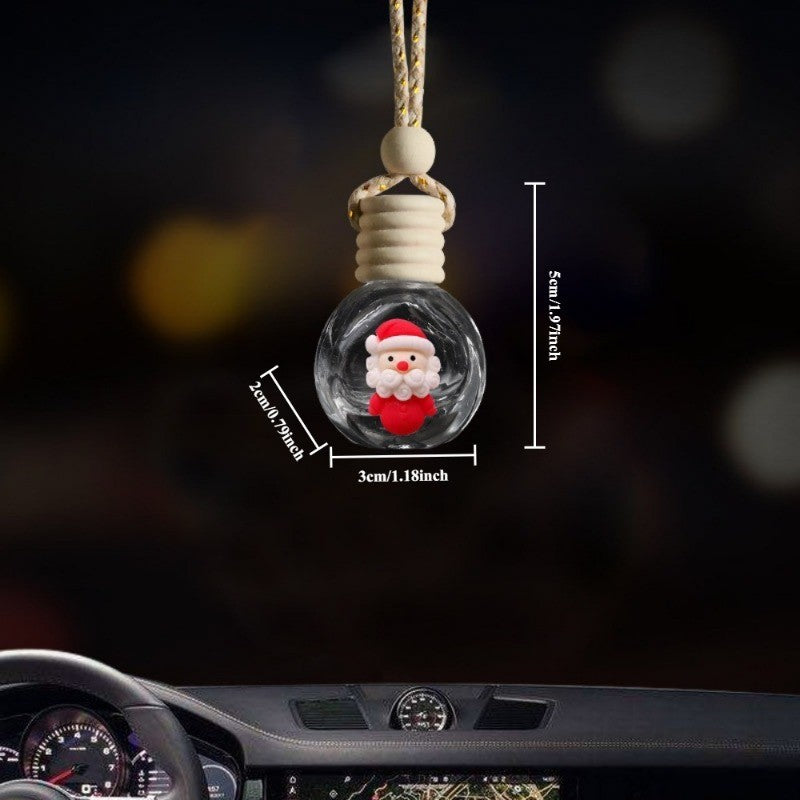 Classic Santa Beard Christmas Car Decor - Empty Fragrance Bottle for Vent, Compact Size Festive Ornament