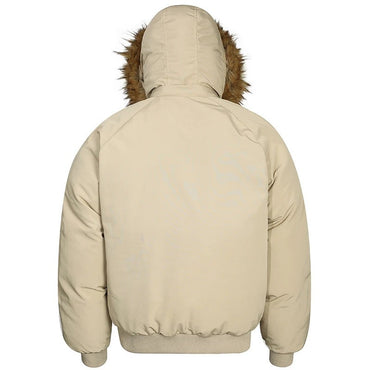?Mirrordust?Men Winter Jackets Thicken Warm Parkas Coat Vintage Fur Collar Padded Jackets Casual Loose Jackets Outwear