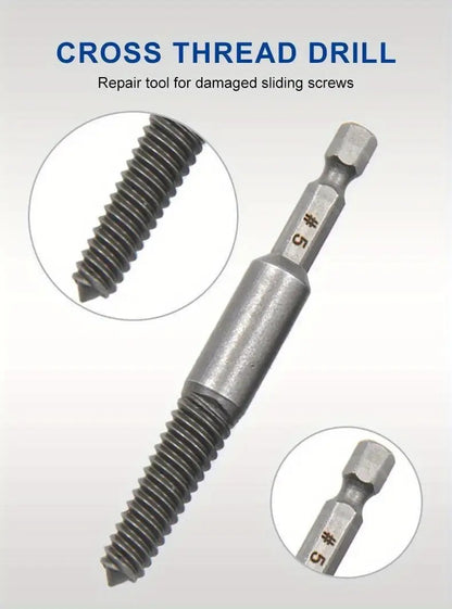 Conjunto de Extratores de Parafuso com Haste Hexagonal de 10 peças, Extrator de Parafuso Quebrado, Chave de Fenda para Remover Parafusos Quebrados, Conjunto de Ferramentas para Furadeira Elétrica