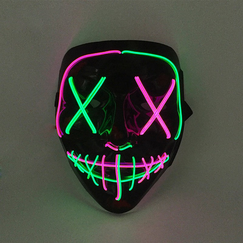 1 pcs Attractive Neon EL Wire Mask  More Colors For Choice Luminous LED Purge Mask Adult Cosplay Prop For Night Glow In The Dark